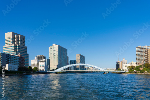 【東京都】都市風景 隅田川と永代橋 © k_river