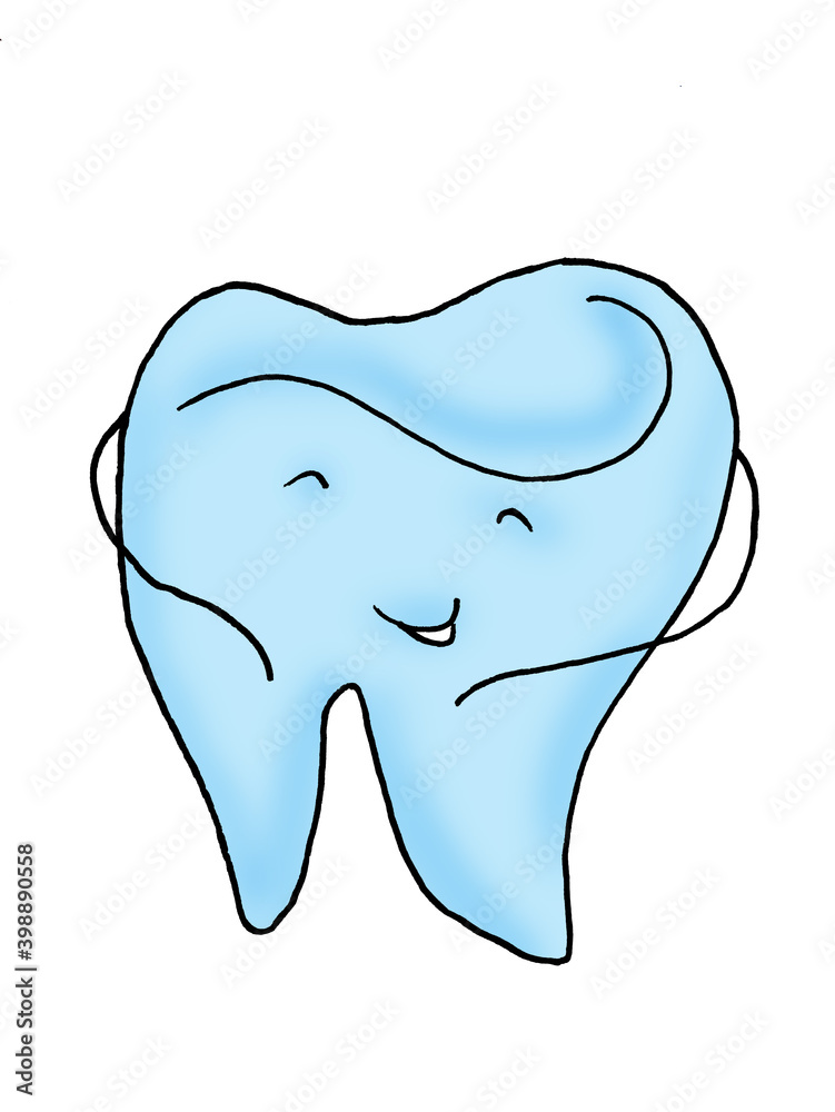 A tooth with a charming smile
