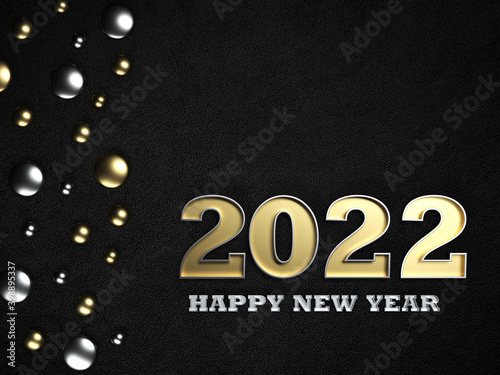 New Year 2022 Creative Design Concept - 3D Rendered Image	