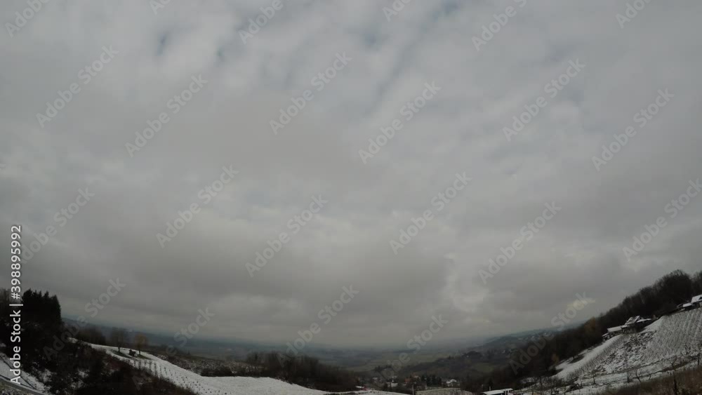 clouds over the mountains