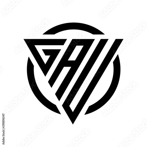 Letter GAU triangle monogram cool modern simple logo concept Free Download Letter GAU triangle monogram cool modern simple logo concept - GFXLoad