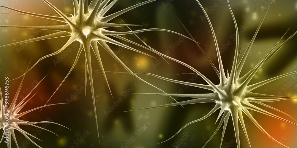 Obraz premium3d illustration neuron 