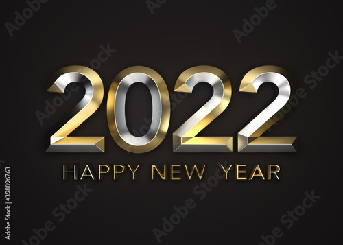 New Year 2022 Creative Design Concept - 3D Rendered Image 