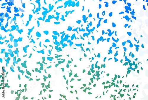Light Blue, Green vector backdrop with abstract shapes.