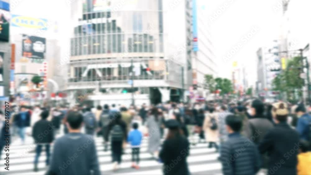 custom made wallpaper toronto digital東京 渋谷スクランブル交差点 2020年12月 コロナ感染爆発 スーパースロー