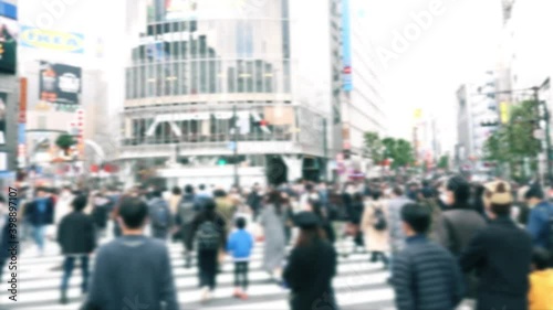 Wallpaper Mural 東京　渋谷スクランブル交差点　2020年12月　コロナ感染爆発　スーパースロー Torontodigital.ca