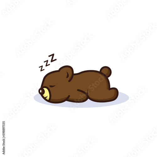 Cute lazy sleepy animal pose