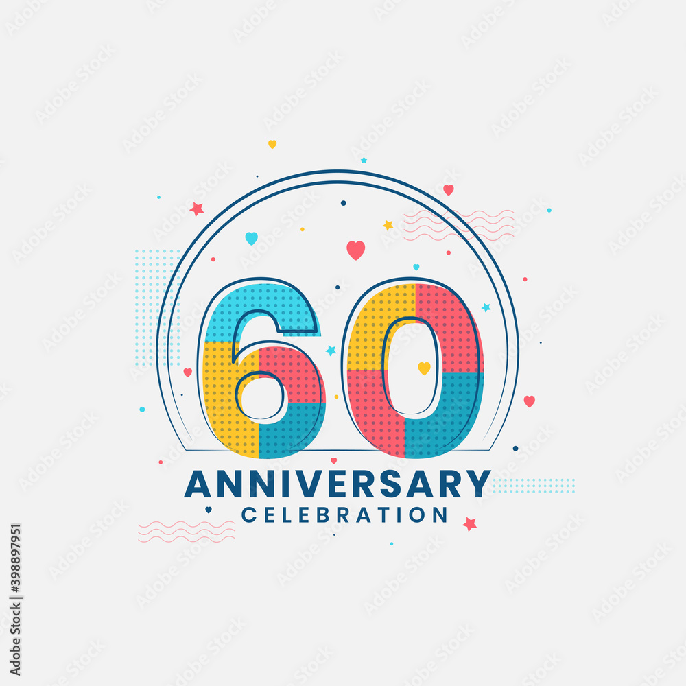 60 Anniversary celebration, Modern 60th Anniversary design 60 Anniversary celebration, Modern 60th Anniversary design