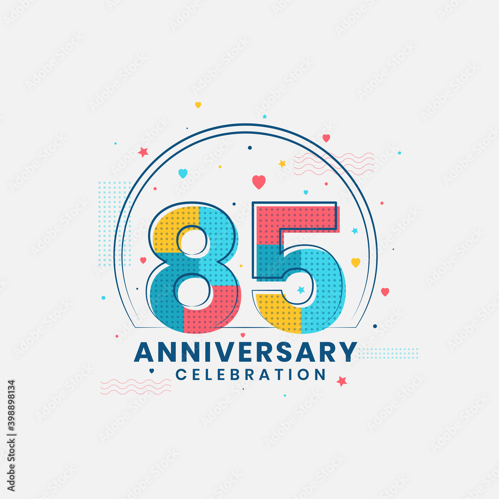 85 Anniversary celebration, Modern 85th Anniversary design