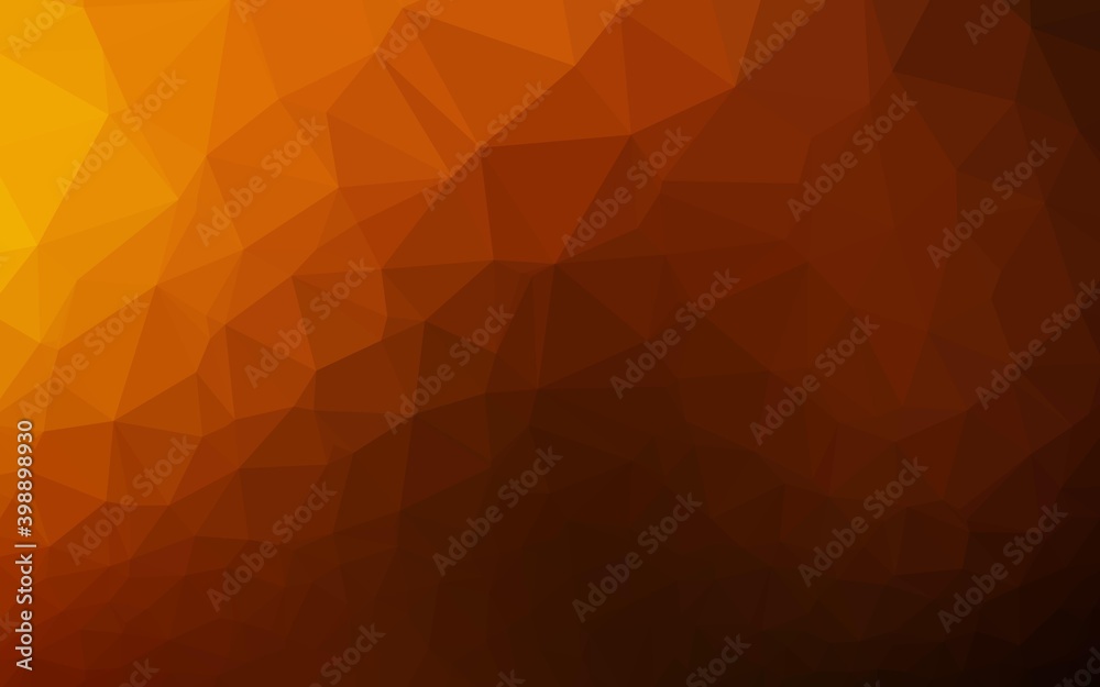 Dark Orange vector abstract polygonal texture. Brand new colorful illustration in with gradient. Completely new design for your business. Dark Orange vector abstract polygonal texture. Brand new colorful illustration in with gradient. Completely new design for your business.