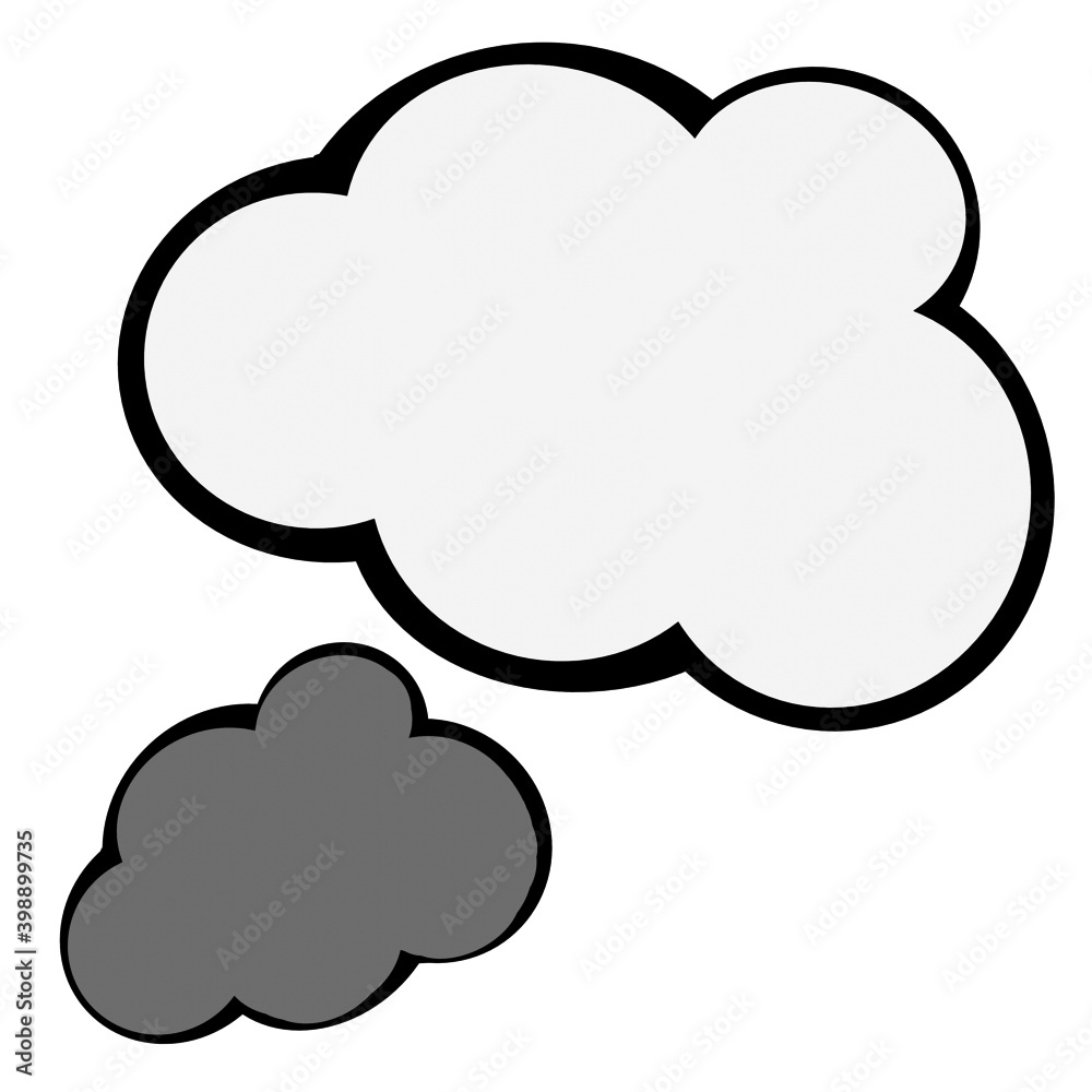 Cartoon illustration of a cloud Cartoon illustration of a cloud