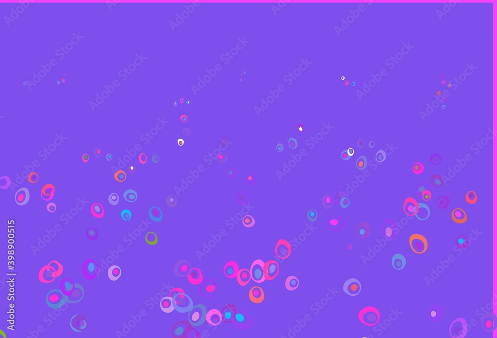 Light Multicolor, Rainbow vector background with bubbles.