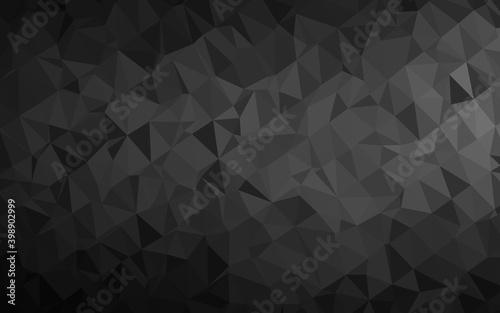Dark Silver, Gray vector abstract polygonal texture. Colorful illustration in abstract style with gradient. Brand new design for your business.