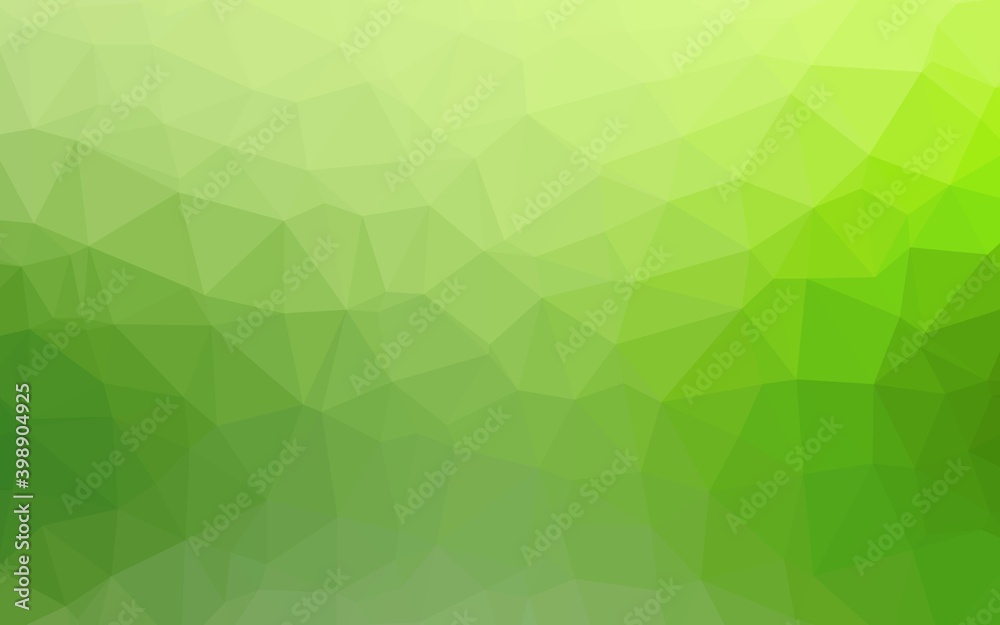 Fototapeta premium Light Green vector triangle mosaic texture. Modern geometrical abstract illustration with gradient. Brand new style for your business design.