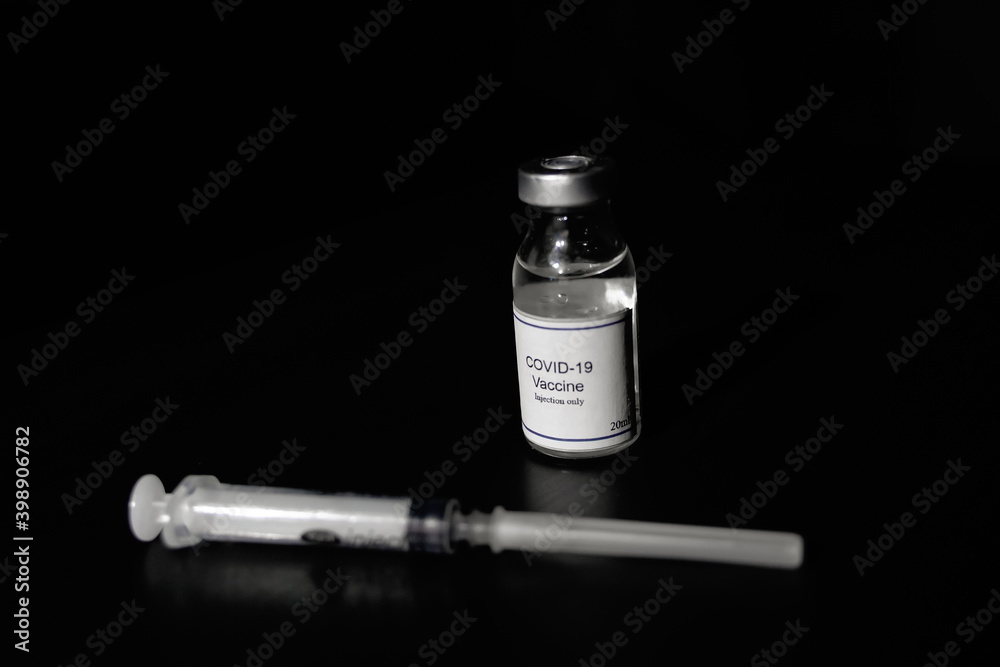 covid 19 corona virus cure vaccine injector syringe black background covid 19 corona virus cure vaccine injector syringe black background