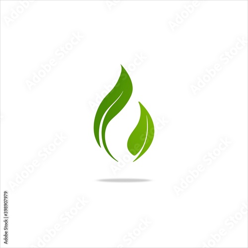 Leaf green logo. Ecology concept. Vector EPS10.