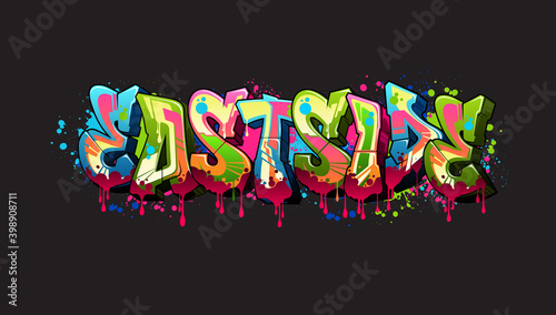 Eastside Graffiti Styled Illustration photo