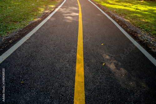 Wallpaper Mural Yellow line on road with sunrise.  Start for new business Torontodigital.ca