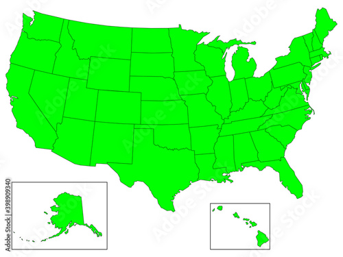 アメリカ合衆国の地図