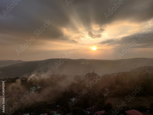 sunrise in the mountains