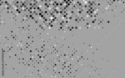 Light Silver  Gray vector pattern with spheres. Abstract illustration with colored bubbles in nature style. Pattern for ads  booklets.