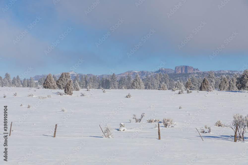 Scenic Red Canyon Utah Landscape in Winter