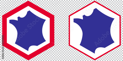 HEXAGONE FRANCE TRICOLORE