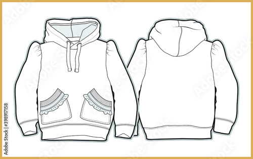kids clothes flat sketch vector
