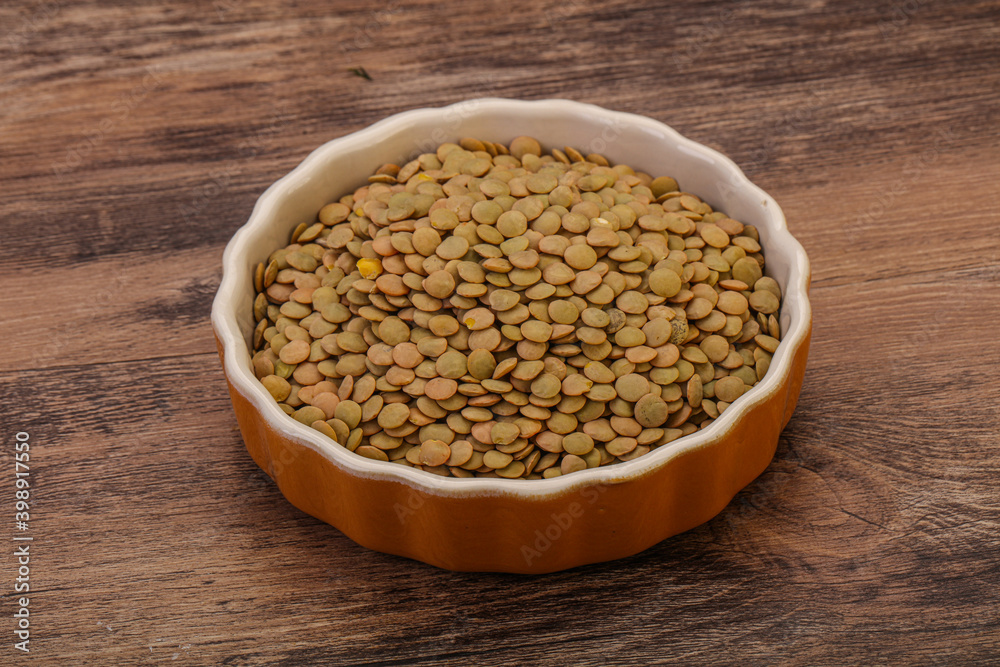 Vegan cuisine - Dry lentil heap