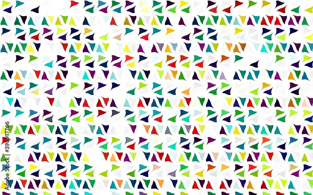 Light Multicolor, Rainbow vector layout with lines, triangles. Illustration with set of colorful triangles. Smart design for your business advert.