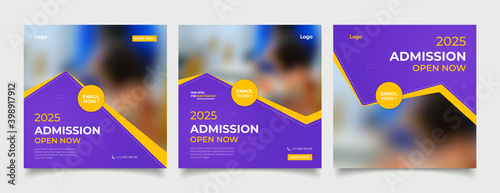 School education admission social media post and web banner template