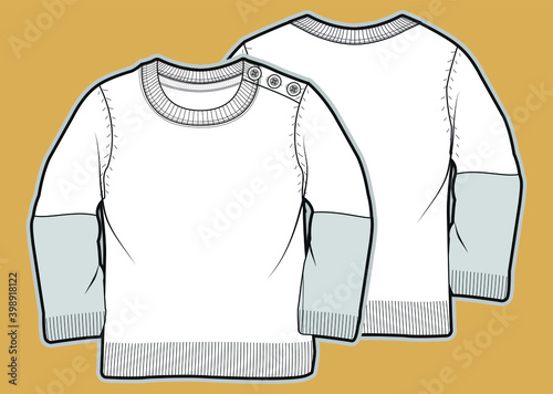 kids clothes flat sketch vector