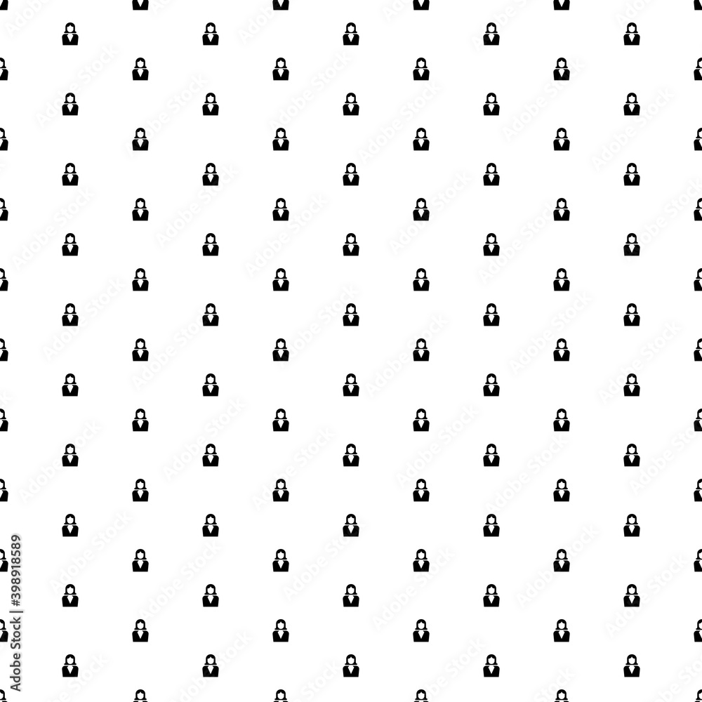Square seamless background pattern from black business woman symbols. The pattern is evenly filled. Vector illustration on white background Square seamless background pattern from black business woman symbols. The pattern is evenly filled. Vector illustration on white background