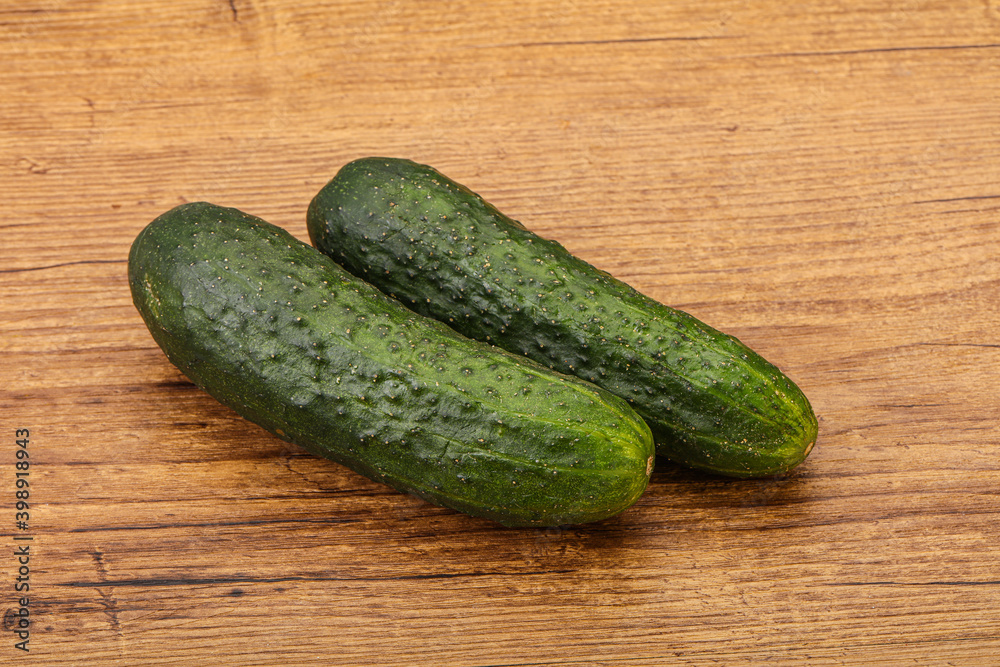 Ripe organic natural green cucumber Ripe organic natural green cucumber