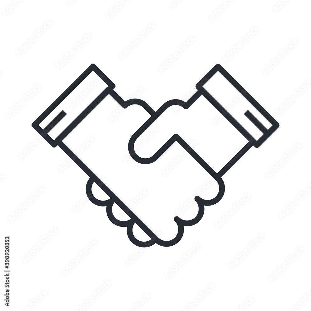Handshake icon. Business agreement, cooperation sign. Vector illustration. Handshake icon. Business agreement, cooperation sign. Vector illustration.