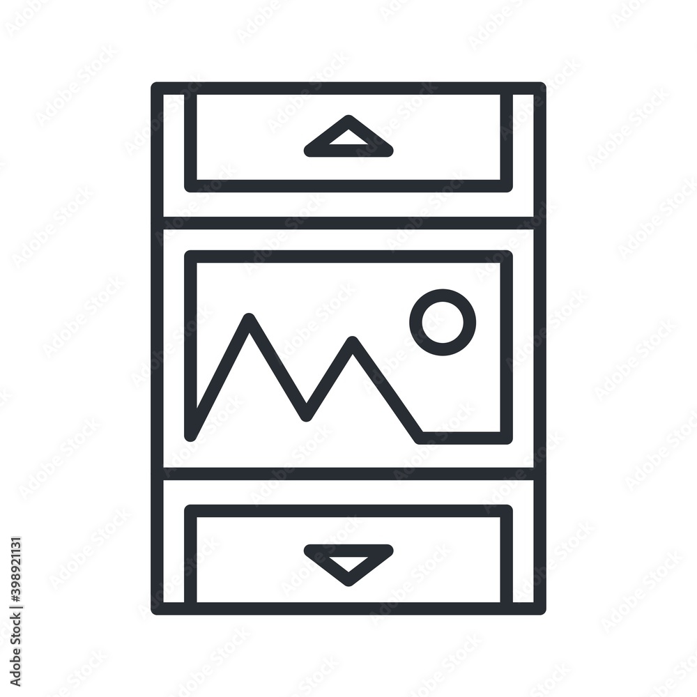 Line image-gallery icon isolated on white background. Graphic design element. Line image-gallery icon isolated on white background. Graphic design element.