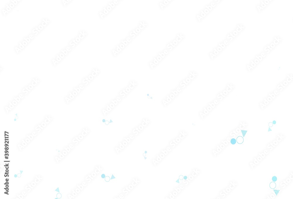 Light Pink, Blue vector template with crystals, circles.