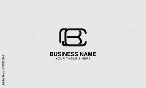 BC B C initial modern minimal creative logo vector template image