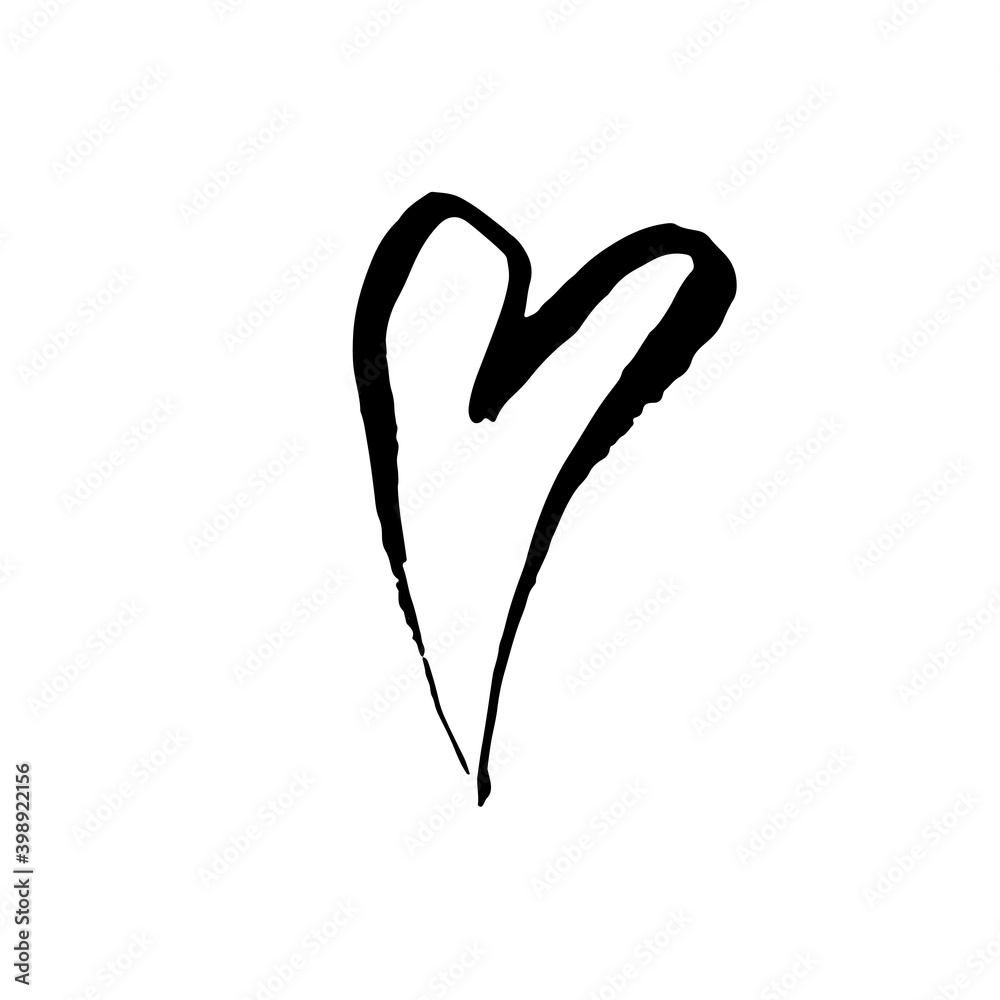 Grunge heart. Valentine day print. Vector illustration. Grunge heart. Valentine day print. Vector illustration.