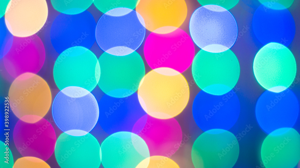 Christmas and New Year. Garland. Multi-colored bokeh. Background, wallpaper, banner. Christmas and New Year. Garland. Multi-colored bokeh. Background, wallpaper, banner.