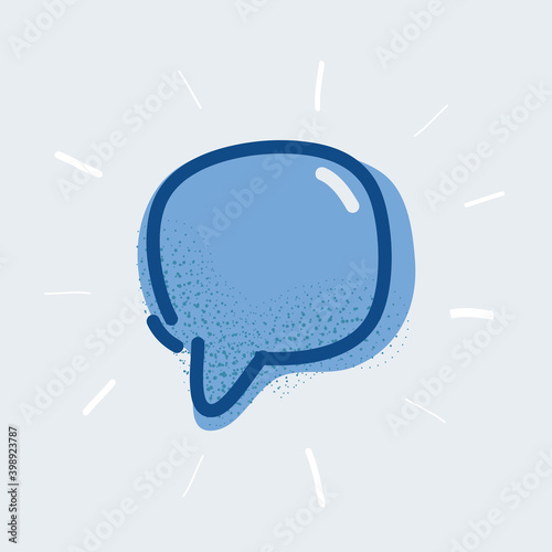 Vector illustration of outline speech bubble on white.