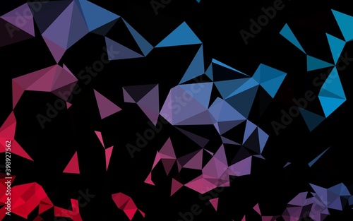 Dark Blue, Red vector abstract polygonal cover. Brand new colorful illustration in with gradient. Template for your brand book.