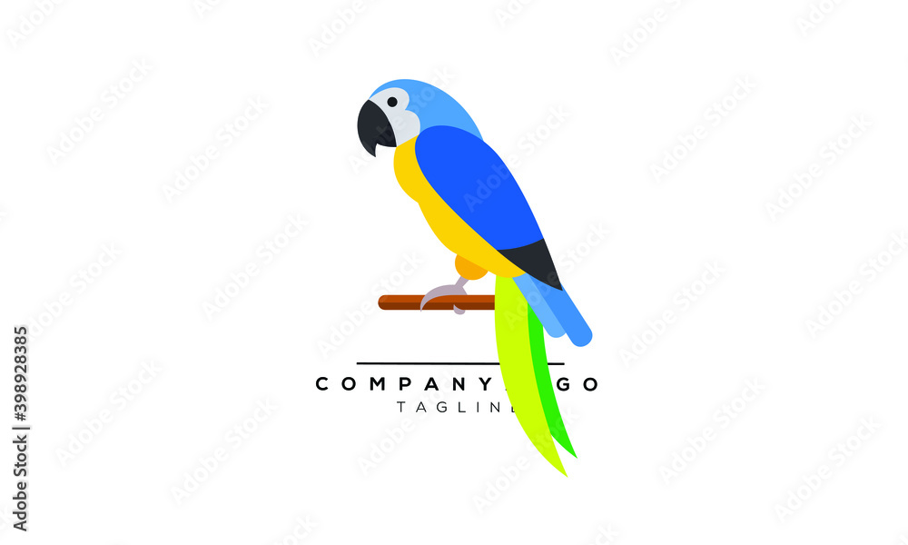 PARROT icon monogram letter text alphabet logo design Stock Vector ...