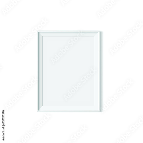 paspartu frame mockup isolated on white background. realistic vector illustration