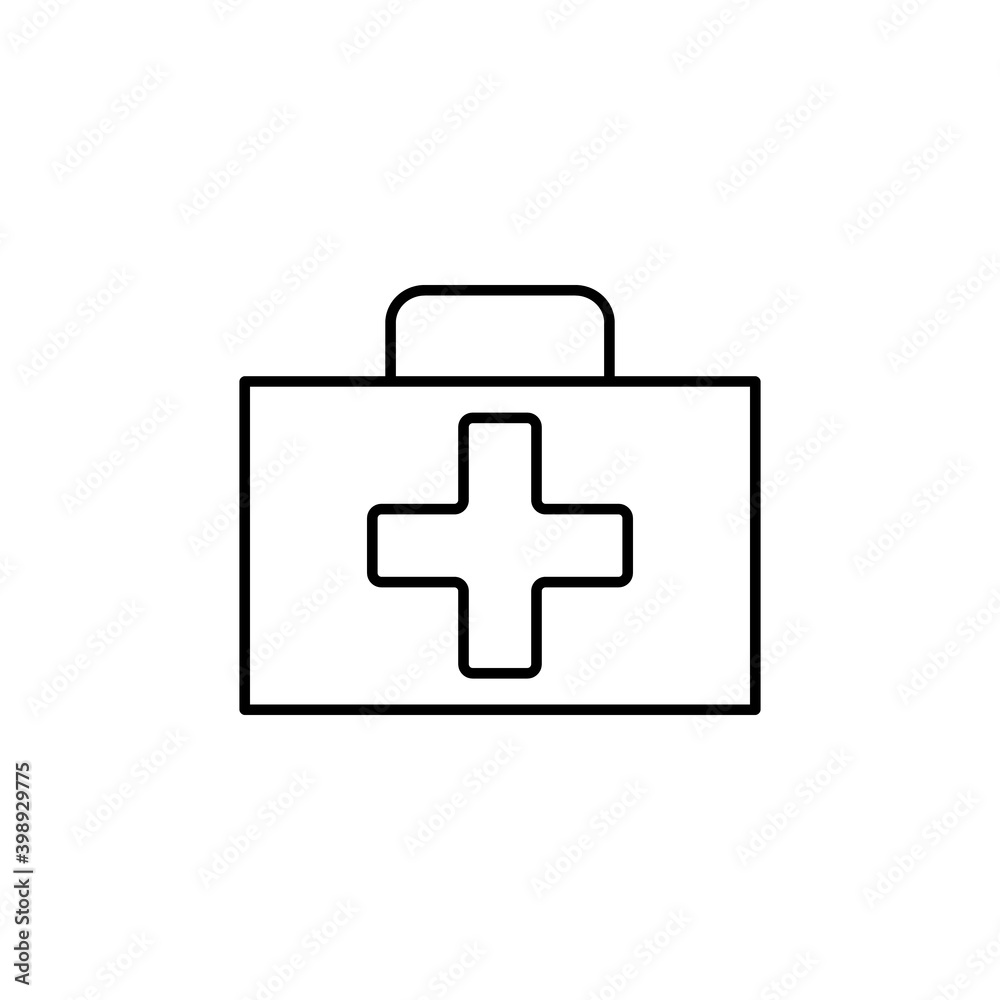Fototapeta premium first aid kit icon element of camping icon for mobile concept and web apps. Thin line first aid kit icon can be used for web and mobile. Premium icon on white background
