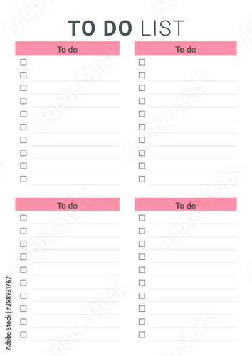 To do list planner, tracker