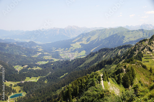 Obraz na płótnie Panorama of the Alps opening from Mittelberg, Austria w salonie