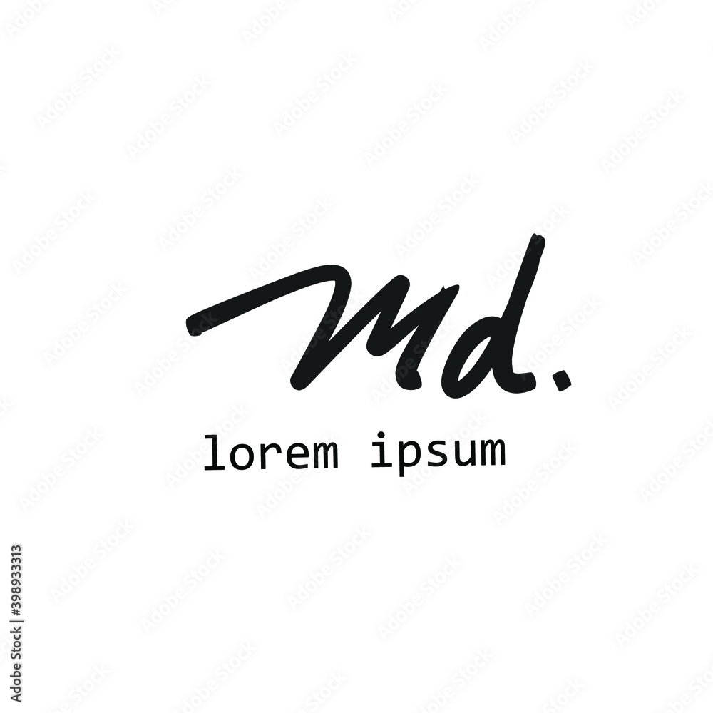 md Design logo for hand written logo md Design logo for hand written logo