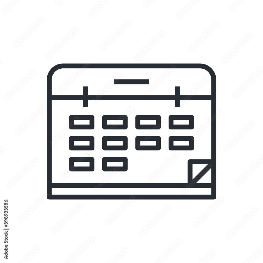Business calendar icon in line design style. Vector illustration. Business calendar icon in line design style. Vector illustration.