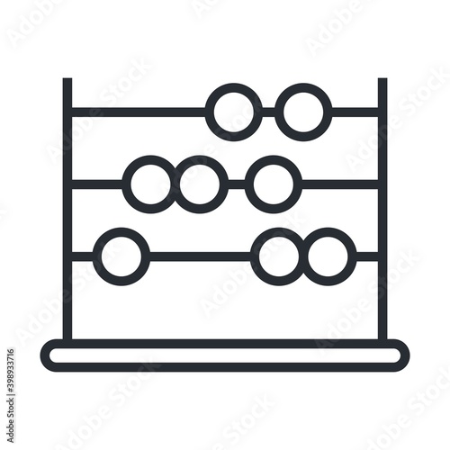 Abacus icon in line design style. Vintage calculation sign. Finance, accounting concept.